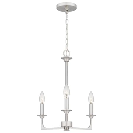 Quoizel Prescott Chandelier 3 Lights Brushed Nickel PRC5016BN